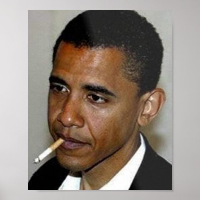 Póster Barack Obama fumando (Frente)