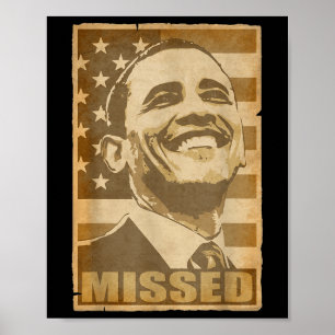 Póster Barack Obama perdió al Poster desgarrado