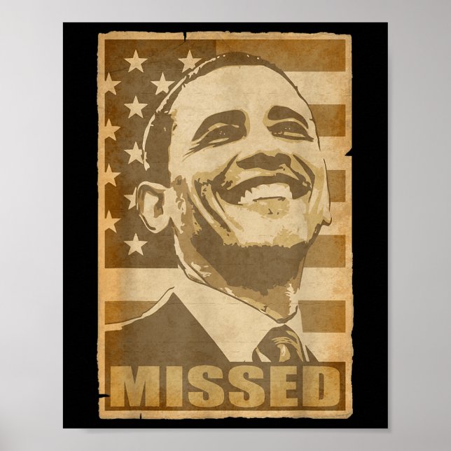 Póster Barack Obama perdió al Poster desgarrado (Frente)