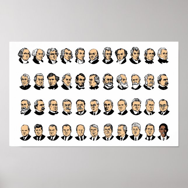 Póster Barack Obama - Presidentes De Estados Unidos (Frente)