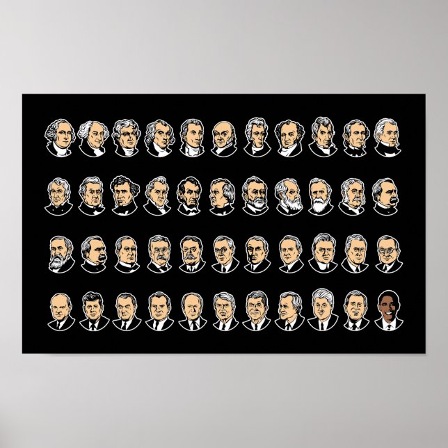 Póster Barack Obama - Presidentes De Estados Unidos (Frente)