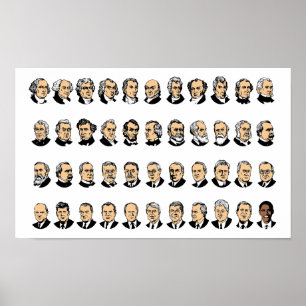 Póster Barack Obama - Presidentes De Los Estados Unidos