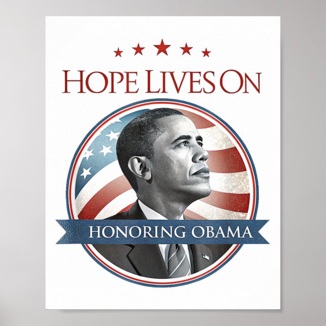 Póster Barack Obama Tribute Art Hope Lives On T-shirt.png (Frente)