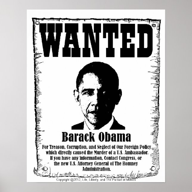 Póster Barack Obama X-Large Poster buscado (Frente)