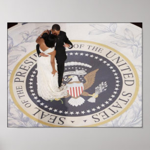 Póster Barack y Michelle Obama