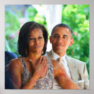 Póster Barack y Michelle Obama 2 Art.jpg