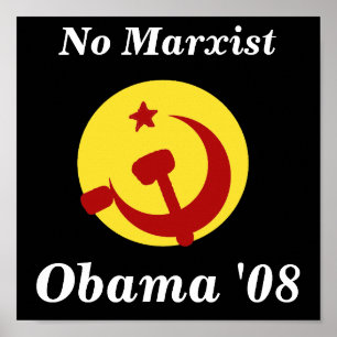 Póster BarackObamaschange, Obama '08, ningún marxista