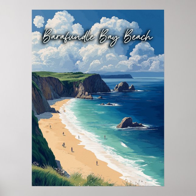 Póster Barafundle Bay Beach Wales (Frente)