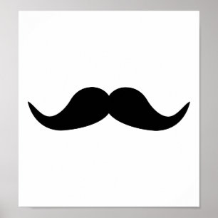 Póster Barba divertida de Mustache