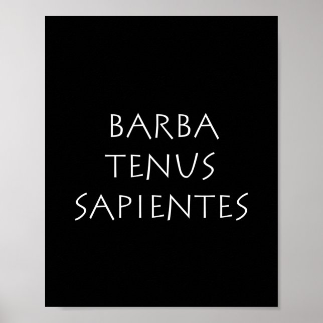 Póster Barba tenus sapientes (Frente)