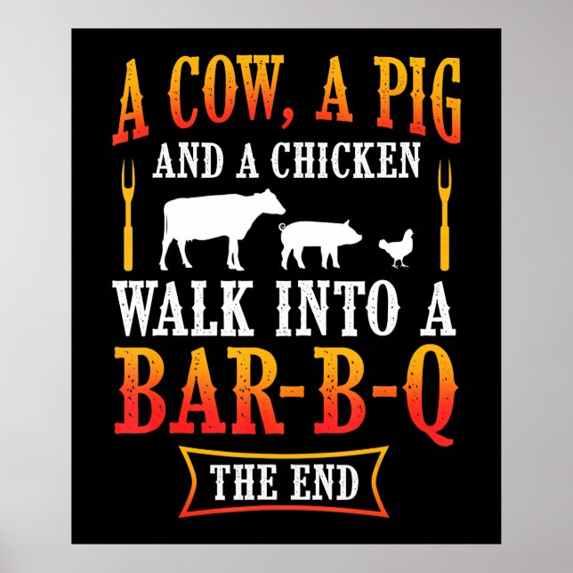 Póster Barbacoa | Barbacoa Bbq Chiste Regalo Grill Master (Frente)