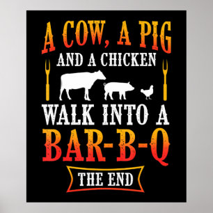 Póster Barbacoa   Barbacoa Bbq Chiste Regalo Grill Master