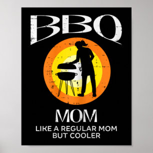 Póster Barbacoa de carne para el día de la madre Mamá
