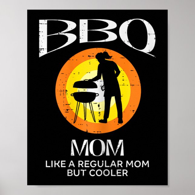 Póster Barbacoa de carne para el día de la madre Mamá (Frente)