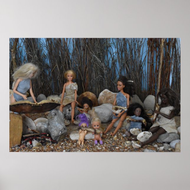 Póster Barbacoa de la Edad de Piedra (Frente)