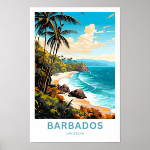 Póster Barbados Caribbean Travel Print