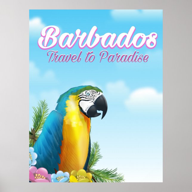 Póster Barbados Parrot travel poster (Frente)