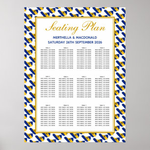 Póster BARBADOS Recepción de boda personalizada 120 Plan