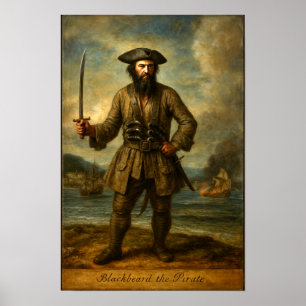 Póster Barbanegra El Pirata