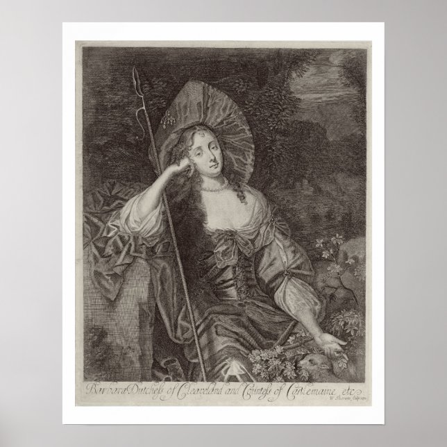Póster Barbara Duchess de Cleaveland (1641-1709) como muj (Frente)