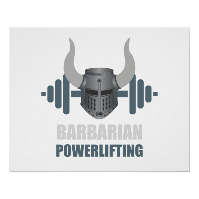 Póster Barbarian Warrior Powerlifting Workout (Anverso)