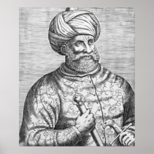 Póster Barbarossa, ilustracion de Andre Thevet