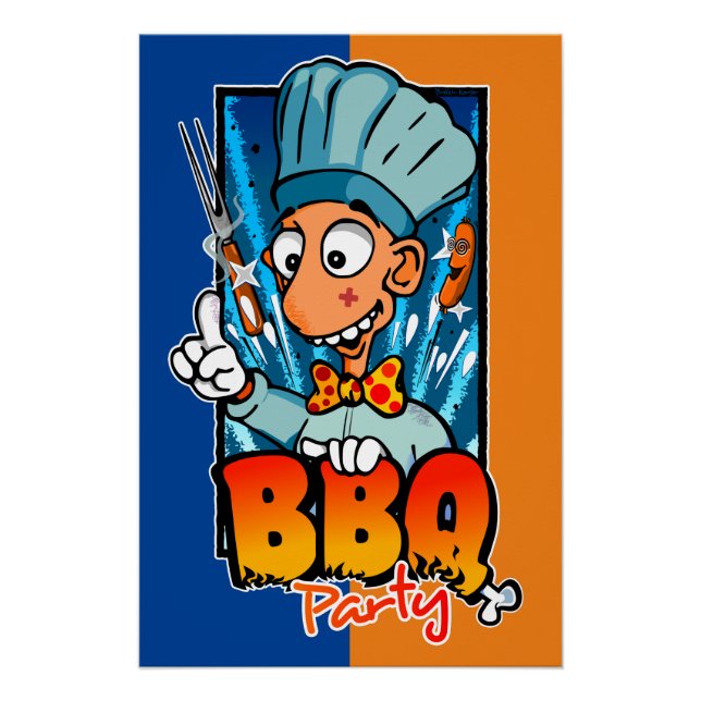 Póster Barbecue party (Anverso)