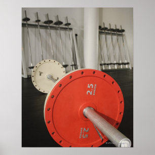 Póster Barbell in gym