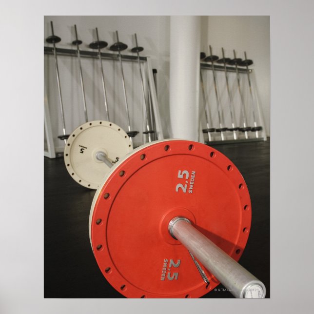 Póster Barbell in gym (Frente)