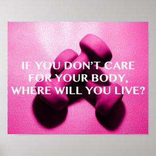 Póster Barbells del levantamiento de pesas de la cita de