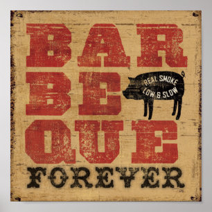 Póster Barbeque Forever