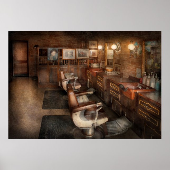 Póster Barber - Clinton, NJ - Barbershop Clinton (Frente)