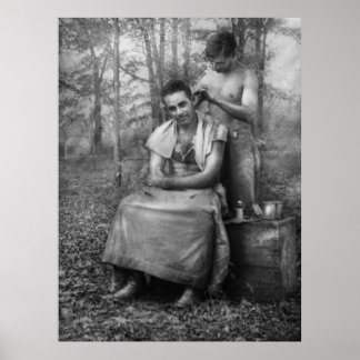 Póster Barber - Segunda Guerra Mundial - GI Haircut
