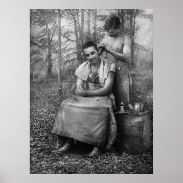 Póster Barber - Segunda Guerra Mundial - GI Haircut (Frente)