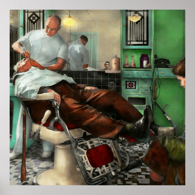 Póster Barber - Shave - Pennepacker's barber shop 1942 (Frente)