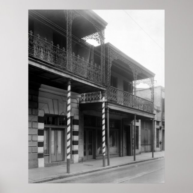 Póster Barbería de Nueva Orleans, años 30 (Frente)