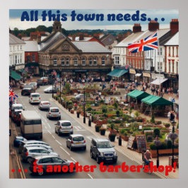 Póster Barbershop Town
