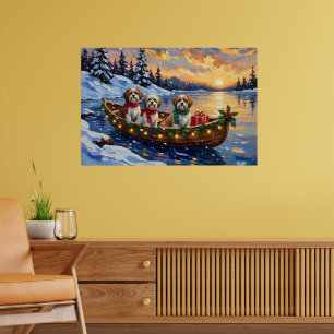 Póster Barca de Navidad de Malti Tzu Fiesta