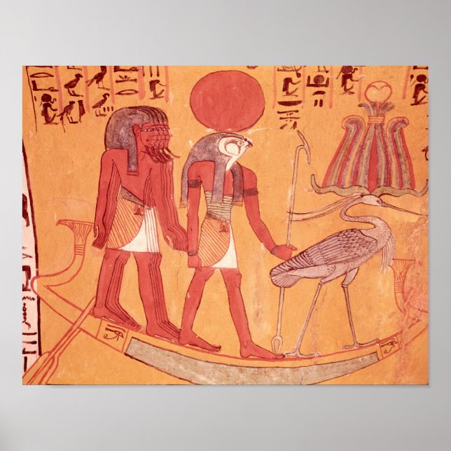 Póster Barca solar con Re-Horakhty (Frente)