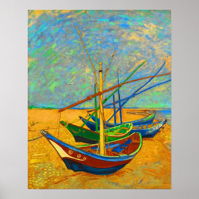 Póster Barcas de Pesca en St. Marie (Frente)