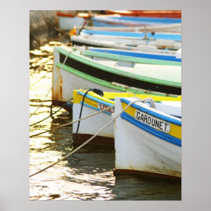 Póster Barcas de pesca típicas de Provenza pintadas en