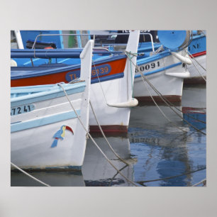 Póster Barcas de pesca típicas de Provenza pintadas en 2