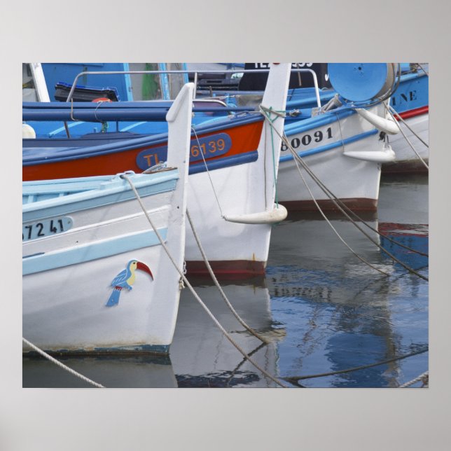 Póster Barcas de pesca típicas de Provenza pintadas en 2 (Frente)