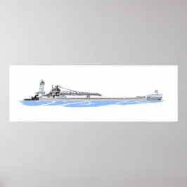 Póster Barcaza de los Grandes Lagos Maumee y la victoria 