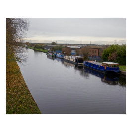 Póster Barcazas en el canal de Knottingley y Goole