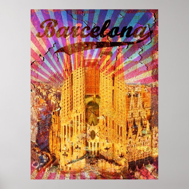 Póster Barcelona Antiguo (Frente)