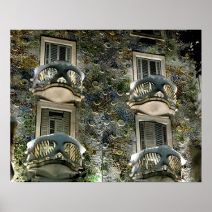 Póster Barcelona. Casa Batllo.