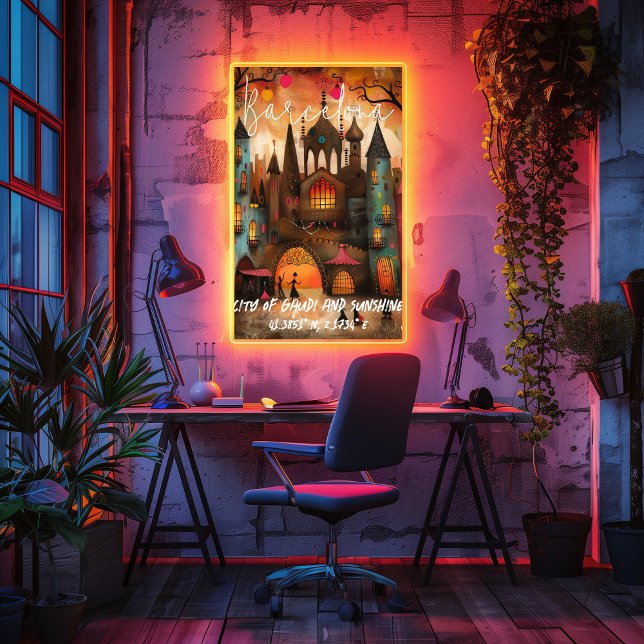 Póster Barcelona: Ciudad de Gaudí y Sol. (Subido por el creador)