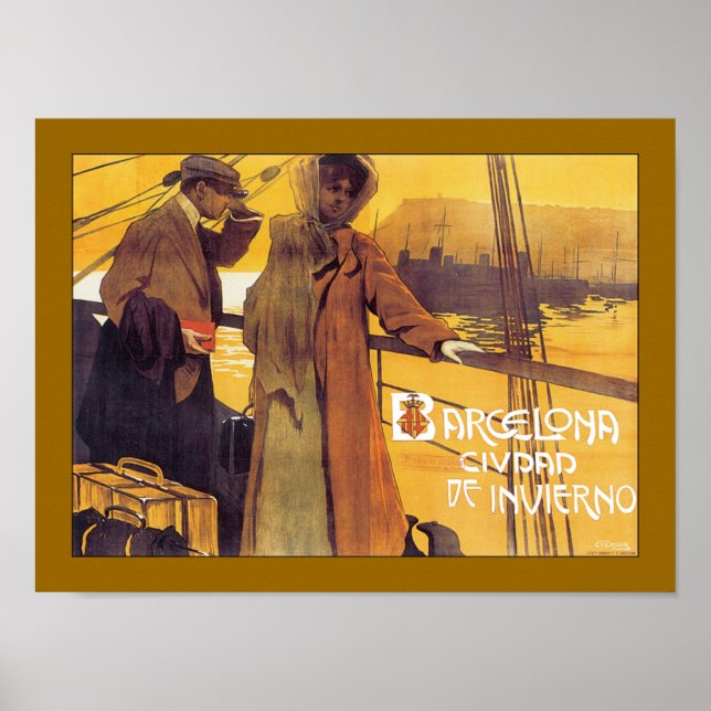 Póster Barcelona Ciudad De Invierno (Frente)