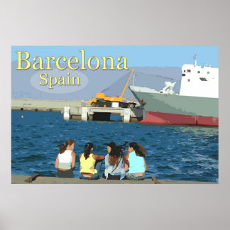 Póster Barcelona de viajes, España